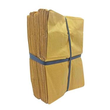 Imagem de Saco de Papel Kraft Natural 3kg 18x26x11cm Multiuso Lanche Fundo Reto 