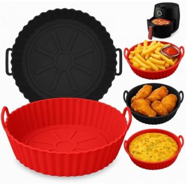 Imagem de Forma de Silicone Flexível Reutilizável Antiaderente para Fritadeira Elétrica