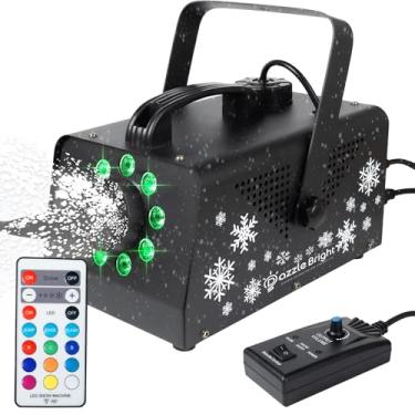 Imagem de Dazzle Bright Máquina de fazer neve para fazer floco de neve, máquina de neve falsa de alto rendimento, controle remoto para palco ao ar livre, Natal, festas e eventos internos