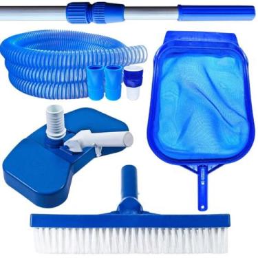 Imagem de Kit Limpeza Para Piscinas Mangueira Siliconada 8Mt Cabo 2 Mt - Shopneg