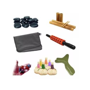 Imagem de Kit Massagens 12 Pedras Quentes, Bambus, Pindas, Pantala, Rolo Turbinada, Manta Térmica, Chakras, Terapia Relaxante, Spa, Bem-Estar, Alívio de Tensões, Equilíbrio Energético, Auto Cuidado, Saúde