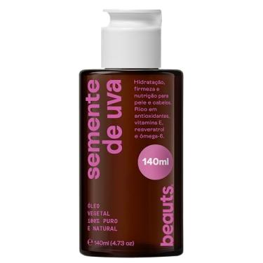 Imagem de Óleo de Semente de Uva - Óleo Corporal Vegetal Puro - Para Hidratação, Massagem e Banho - 100% Puro, Vegetal e Natural. Com Tampa Gotejadora - 140ml Beauts