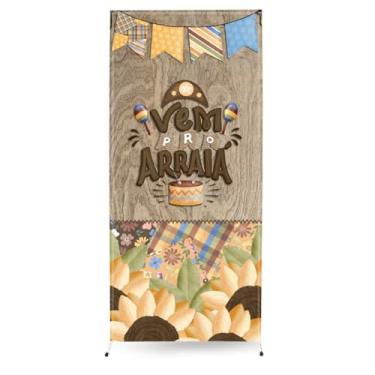 Imagem de Painel Lateral Romano Veste Fácil 0,90x2,20m Festa Junina (PLFJN0016)