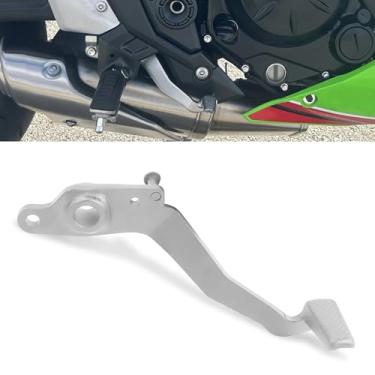 Imagem de PIKPOP Pedal de alavanca de freio traseiro de motocicleta compatível com Kawasaki Ninja 650 Z650 Z650RS EX650 ER650 2017-2024 (prata)