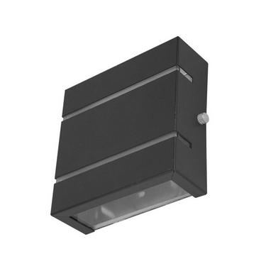 Imagem de Arandela 2 Focos C/ Frisos E Fachos Externa Parede Muro Slim Cor:Preto