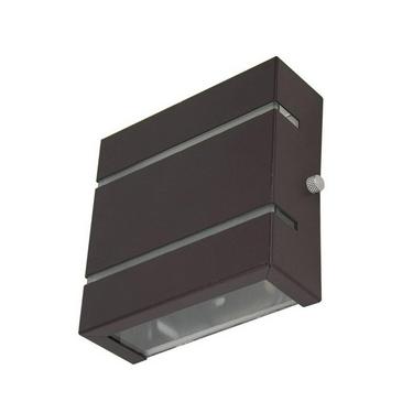 Imagem de Arandela 2 Focos C/ Frisos E Fachos Externa Parede Muro Slim Cor:Marrom