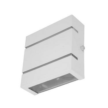 Imagem de Arandela 2 Focos C/ Frisos E Fachos Externa Parede Muro Slim Cor:Branco