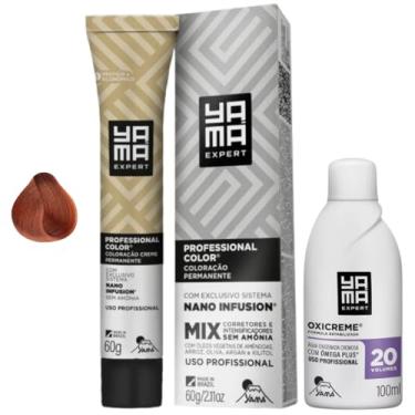 Imagem de Kit Coloração Yama Nano Infusion Profissional 044 Cobre + Ox Cremosa 20vol 100ml