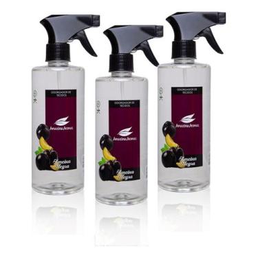 Imagem de Kit Tres Aguas Perfumadas Odorizador de Tecidos Ameixa Negra Amazonia 