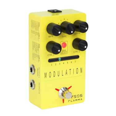 Imagem de FLAMMA Pedal De Modulação Múltipla Fs05 Para Guitarra Elétrica Com Efeitos Estéreo E 7 Compartimentos Armazenáveis, 11 True Bypass