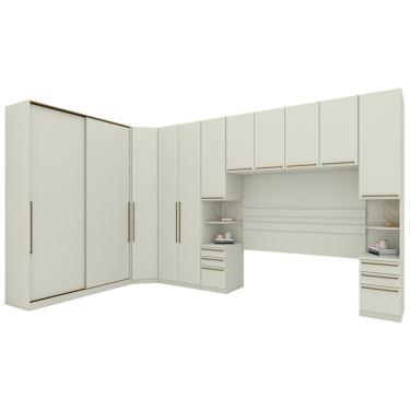 Imagem de Quarto Casal Modulado Completo 6 Pecas Seletto Areia Henn Areia