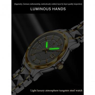 Imagem de Relógio Lige 6802 Masculino à Prova D'água Ouro Branco