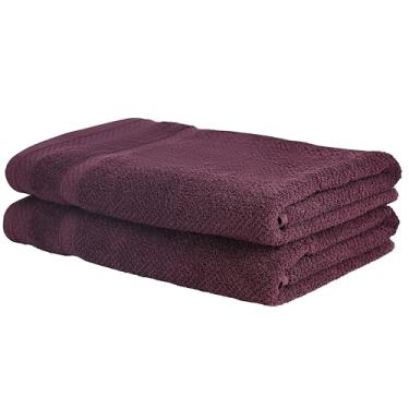 Imagem de Kit Toalha de Banho Döhler Marrocos 100% algodão, gramatura de 450g/m² (2 Banho) (Marsala)