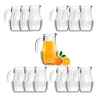 Imagem de Kit 12 Jarra Vidro Para Suco Água Vitamina Restaurante Bar - Nadir Fig