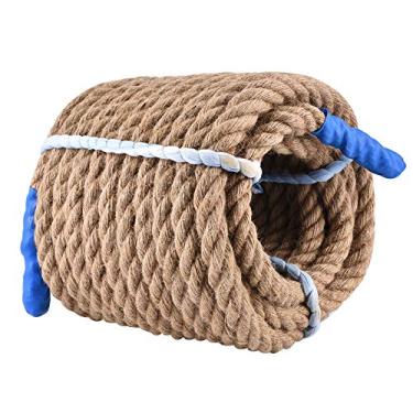 Imagem de RiToEasysports Corda de Escalada de Juta de 20 Mm de Espessura 20m de Juta de Fibra de Fibra Com Excelente Resistência à Absorção de Choque para Esportes Ao Ar Livre Diy Tug of War