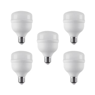 Imagem de Kit 5 Lâmpada Led Super Bulbo E27 50w Branco Frio 6500k
