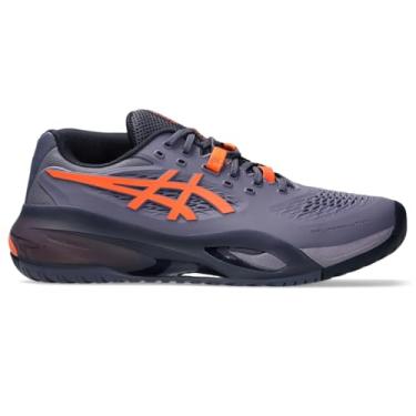 Imagem de ASICS Tênis masculino Gel-Resolution X, Roxo acinzentado/laranja nova, 15 Wide
