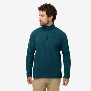 Imagem de Suéter Fleece Masculino The North Face Tka 100 Glacier 1/4 Zip, GG, Ve