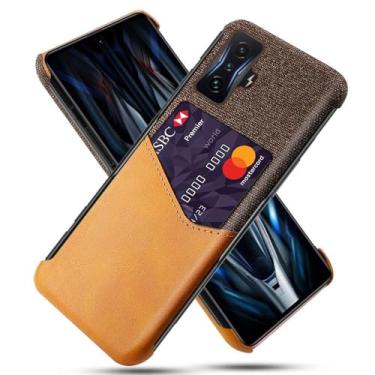 Imagem de Capa para Xiaomi Redmi K50 Gaming,Tela e tampa de couro PU,Antideslizante,360°cobertura completa à prova de choque com 1 slot de cartão atrás,Prevenção de queda-Brown
