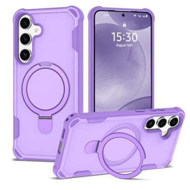 Imagem de PeakFuel Capa projetada para Samsung Galaxy S24Plus e S25PLUS de 6,7 polegadas com suporte de anel magnético [proteção contra quedas militar] [compatível com MagSafe] Capa de telefone à prova de