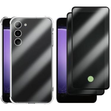 Imagem de Kit Capa Anti Impacto e 2 Película De Privacidade Para Samsung Galaxy S23 FE