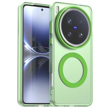 Imagem de Capa compatível com Vivo X200 Ultra 5G, capa magnética à prova de choque, compatível com Vivo X200 Ultra 5G capa verde
