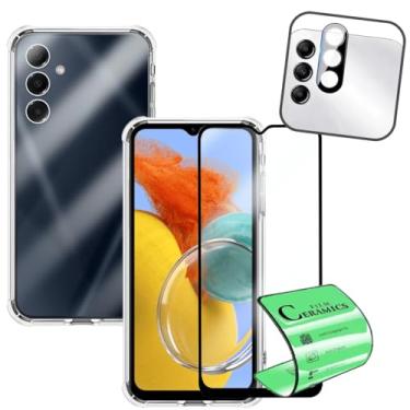 Imagem de Película de Cerâmica 9D para Galaxy M14 com Capa Anti Impacto e Proteção para Câmera