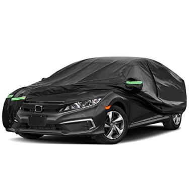 Imagem de Capa de carro compatível com Honda Civic Sedan 2011-2020 2021 2022, 6 camadas resistente à prova d'água capa de carro preta à prova de poeira