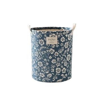 Imagem de Cesto Organizador Roupa Suja Dobrável Multiuso 25l Grécia - Azul