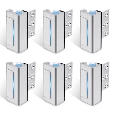 Imagem de Steinwhale Trava de reforço de porta de segurança doméstica, tampa de segurança à prova de crianças, adiciona alta segurança para evitar a entrada não autorizada da casa por dentro, acabamento de