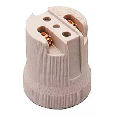 Imagem de Soquete  Bocal  Receptaculo E27 Porcelana Para Spot Com Alca