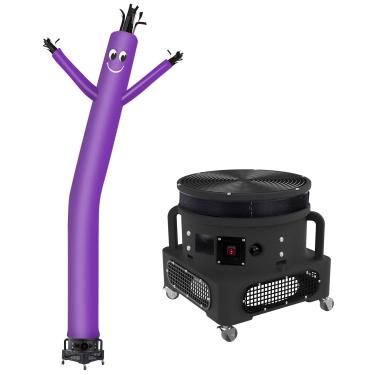Imagem de MOUNTO Fantoche inflável de 6 metros Homem de tubo balançando boneco céu dançando com soprador de 1HP, conjunto completo, 60 m 45 cm (roxo)