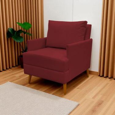 Imagem de Poltrona Decorativa Para Sala Recepção Consultório Escritório Serena S