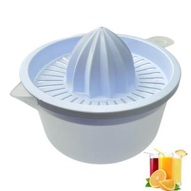 Imagem de Espremedor de frutas branco 500ml sucos naturais - PLASVALE