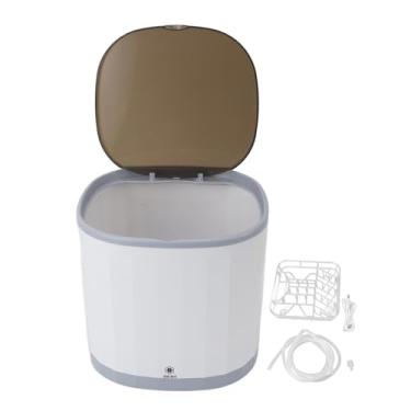 Imagem de Yosoo Mini Máquina de Lavadora de chá de chá, Material ABS, 360 ° Flush, Capacidade de 4L, Com Porta de Carregamento USB, Máquina de Lavar Louça Recarregável, para Escritório, Estudo,