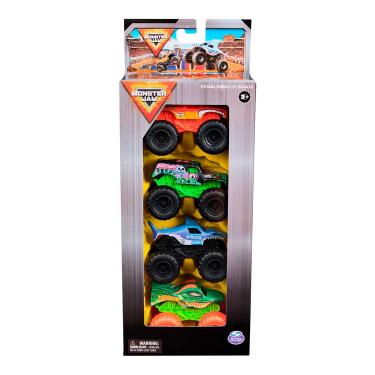 Imagem de 4 Carrinhos Dragon,El T. L.,Grave D.,Megalodon - Monster Jam