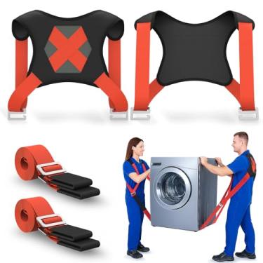 Imagem de NOCOEX Alças de movimento para 2 pessoas com suporte para as costas - Alças ergonômicas de movimento e elevação para 2 movimentos, carrinho de ombro móvel para mover e transportar colchões de móveis