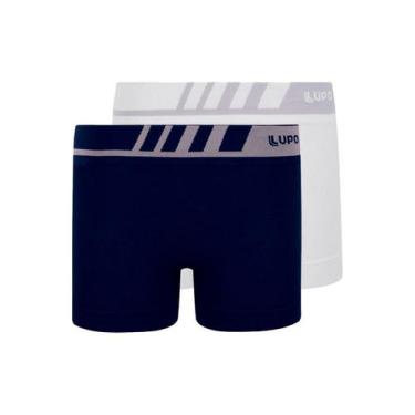 Imagem de Kit com 2 Cuecas Infantil Boxer Lupinho 136-001 - LUPO, Branco, G