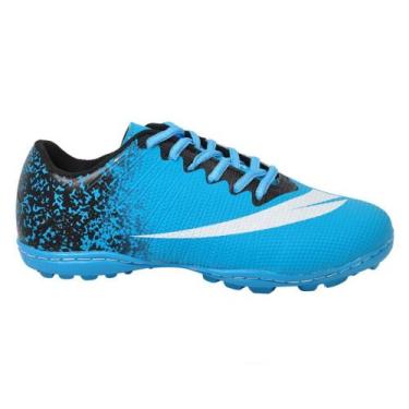 Imagem de Chuteira Society Cravinhos Colada e Costurada NEW - Perflex, Azul cele
