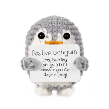 Imagem de Brinquedo de pinguim tricotado BOXOB Mini Funny Positive Penguin