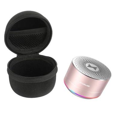 Imagem de Alto-falante Bluetooth LENRUE portátil sem fio com microfone 3W rosa