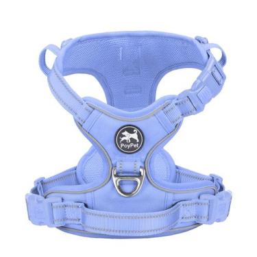 Imagem de Arnês para cães PolyPet No Pull Refletivo Ajustável Azul Claro S - Poy
