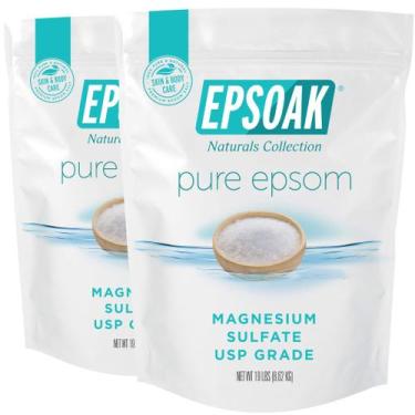 Imagem de Sal Epsom Epsoak 17,2 kg de sulfato de magnésio USP sem perfume x2