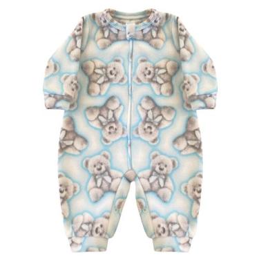 Imagem de Macacão Manga Longa Menino Conforto Soft Urso Azul - Amora Baby Enxova