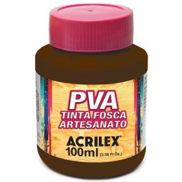 Imagem de Tinta Fosca para Artesanato PVA 100ml Marrom Escuro Acrilex