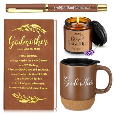 Imagem de Hushee 4 peças de presentes de pedido de madrinha, Will You Be My Godmother from Godchild, presentes de madrinha para mulheres, presentes de anúncio de gravidez para Deus mãe, madrinha, padrinhos