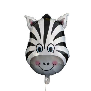 Imagem de Kit Balão Animais Com 6 Bexigas Látex - PartiuFesta, ZEBRA