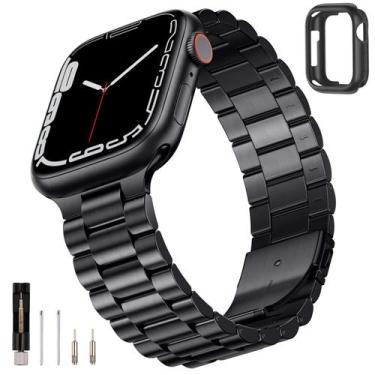 Imagem de Pulseira de relógio SUNFWR em aço inoxidável para Apple Watch 42/44/45