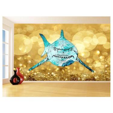 Imagem de Papel De Parede Animais Pop Art Tubarão Cores 3,5M Pxa567 - Você Decor