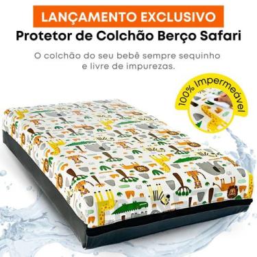 Imagem de Capa Para Colchão Estampado Berço Mini Cama Antixixi Silencioso - EBEN